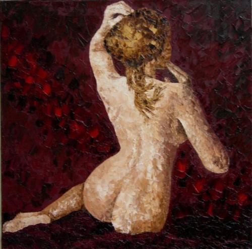 SENSUALITA' - Painting oil on canvas by © Lucia Sandroni - AmorArt