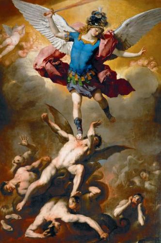 San Michele e gli angeli caduti di Luca GiordanoLuca Giordano (Napoli, Italia, 1634-1705), noto anche con il suo nome castigliano Lucas Jordán , fu un maestro del barocco italiano...
