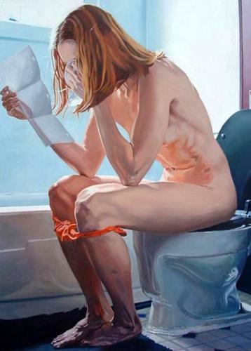 Seated Girl - Painting by © Jason Patrick Jenkins - AmorArt