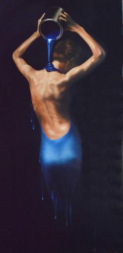 Sentirsi blu - Painting by © Johnny Popkess - AmorArt