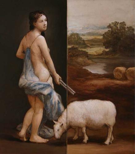 Shepherdess - Painting by © Alan McDonald - AmorArt