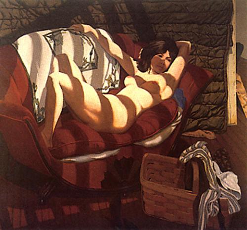 Striped nude - Artwork by Jack Beal - 1931-2013 American PainterJack Beal è nato a Richmond, in Virginia, e ha vissuto a Oneonta, New York, con la moglie, l'artista Sondra Freckelton. Morì a Oneonta nell'agosto 2013... 