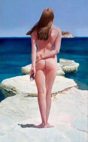 Sunbather - Aphrodite 2015 96 x 76 cm - Painting by © Michael Gorman - AmorArt