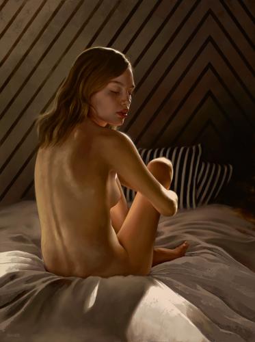 Surface - Painting oil on canvas by © Aaron Nagel - AmorArt