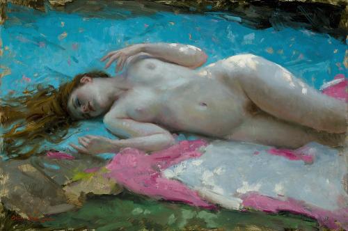 THE OCEAN BECKONS - Painting Oil on linen by © Bryce Cameron Liston - AmorArt