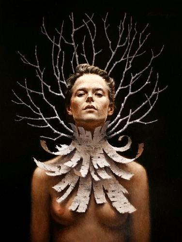 The Bark Necklace, 2009, oil on panel