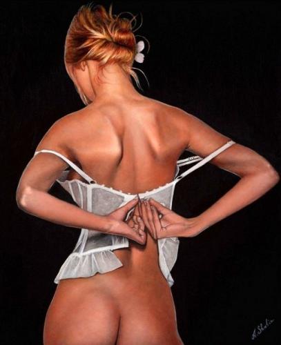 The Nude In The Dark - Artwork by Alex Shubin...Nelle sue opere Alex usa spesso idee contemporanee e surreali e le combina con il suo stile straordinario....