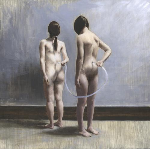 Twins - Oil on panel Painting by © Seth Garland