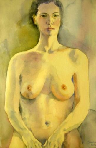 Upright Lady - Painting by © Smadar Katz - AmorArt