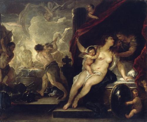 Venere e Marte nella fucina di Vulcano di Luca GiordanoLuca Giordano (Napoli, Italia, 1634-1705), noto anche con il suo nome castigliano Lucas Jordán , fu un maestro del barocco italiano...