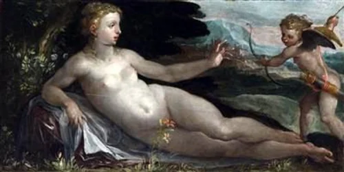 Venus And Cupid In A Landscape