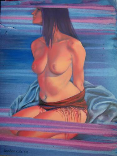 Venus  Master, The Scarf. 2013 - Painting by © Smadar Katz - AmorArt