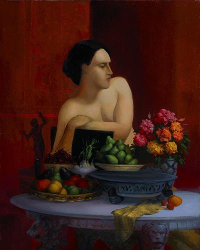 Waiting for Catullus - Painting oil on linen by © Bruce Erikson - AmorArt