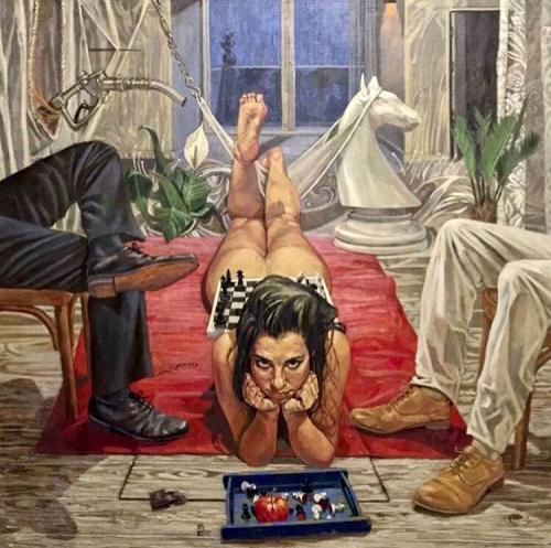 Walid Ebeid è un artista del Cairo noto per le sue rappresentazioni oscure e cupe della vita delle donne egiziane (e di altre)....